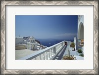 Framed Thira and the Caldera, Santorini, Cyclades Islands, Greece