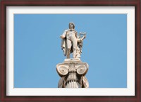 Framed Greek Mythology, Apollo Statue at Athens Academy, Greece