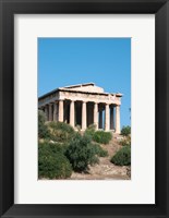 Framed Temple of Hephaestus, Ancient Architecture, Athens, Greece