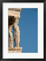 Framed Greece, Athens, Acropolis The Carved maiden columns of the Erectheum