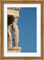 Framed Greece, Athens, Acropolis The Carved maiden columns of the Erectheum