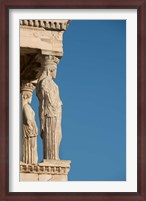 Framed Greece, Athens, Acropolis The Carved maiden columns of the Erectheum