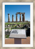 Framed Greece, Corinth Doric Temple of Apollo