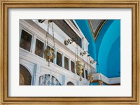 Framed Greece, Cyclades, Mykonos, Hora Wall icons and oil lamps of a church
