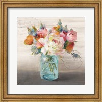 Framed French Cottage Bouquet II