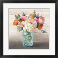 French Cottage Bouquet II Framed Print