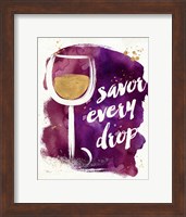 Framed Watercolor Wine I