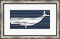 Framed Rustic Whale