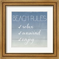 Framed Beach Rules