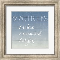 Framed Beach Rules