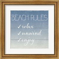 Framed Beach Rules