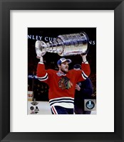 Framed Andrew Shaw with the Stanley Cup Game 6 of the 2015 Stanley Cup Finals