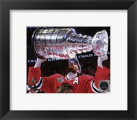 Framed Duncan Keith with the Stanley Cup Game 6 of the 2015 Stanley Cup Finals