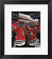 Framed Jonathan Toews & Patrick Kane with the Stanley Cup Game 6 of the 2015 Stanley Cup Finals