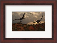 Framed Pair of Velociraptors