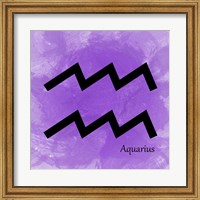 Framed Aquarius - Violet