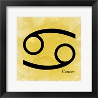 Cancer - Yellow Framed Print