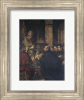 Framed Saint Ignatius of Loyola Receives Papal Bull from Pope Paul III