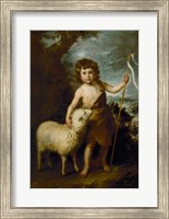 Framed Young John the Baptist with the Lamb