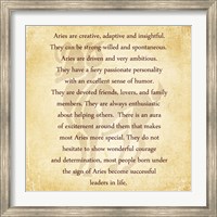 Framed Aries Character Traits