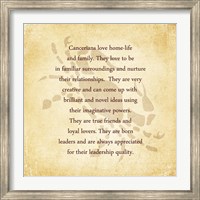 Framed Cancer Character Traits
