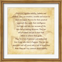 Framed Capricorn Character Traits