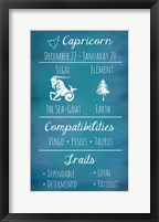 Framed Capricorn Zodiac Sign