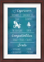 Framed Capricorn Zodiac Sign