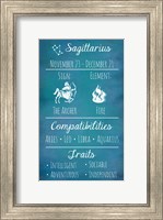 Framed Sagittarius Zodiac Sign