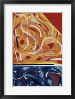 Framed Untitled (Blue, Red and Orange Abstract)