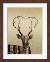 Framed Deer Gold