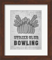 Framed Strike Club Bowling - Gray
