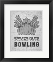 Framed Strike Club Bowling - Gray