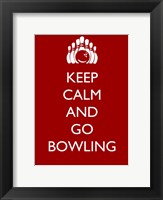 Framed Keep Calm and Go Bowling