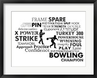 Framed Bowling Text