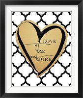 Framed Faux Gold Love You More