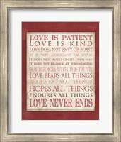 Framed Love Is Patient