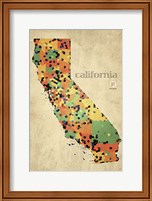 Framed California County Map