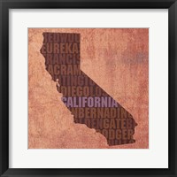 Framed California State Words