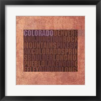 Framed Colorado State Words