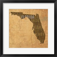 Framed Florida State Words