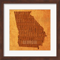 Framed Georgia State Words