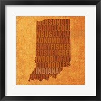 Framed Indiana State Words