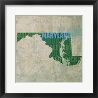 Framed Maryland State Words