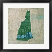 Framed New Hampshire State Words