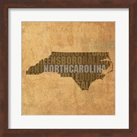 Framed North Carolina State Words