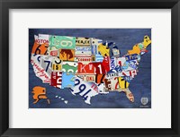 Framed USA Map II