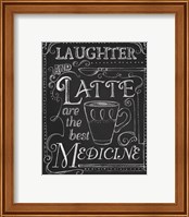 Framed 'Laughter & Latte' border=