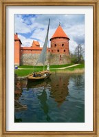 Framed Island Castle by Lake Galve, Trakai, Lithuania I