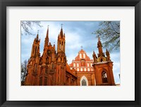 Framed Church of St Anne in Vilnius, Lithuania